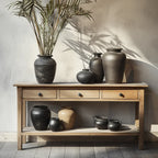 Wooden Console Table for Storage Display Home Decor