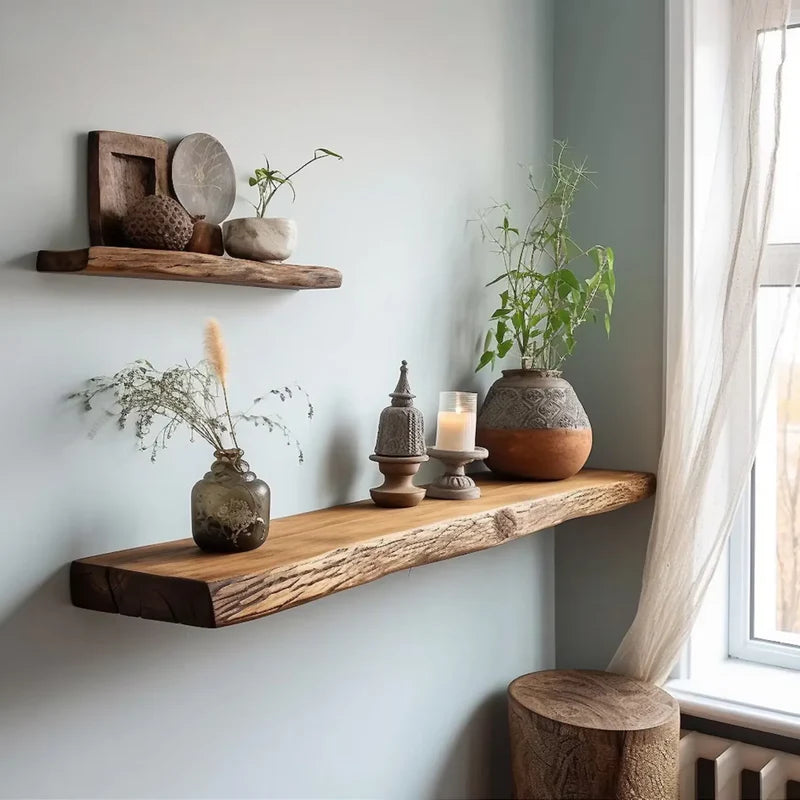 Floating Shelf Natural Edge Stylish Functional Spaces