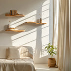 Minimalist Organic Floating Wall Shelf Decorative Accent