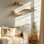 Minimalist Organic Floating Wall Shelf Decorative Accent