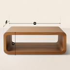 Zen Arc Coffee Table Visual Harmony Centerpiece