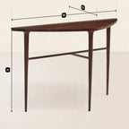 Vintage Console Table Triangular Design Slender Legs