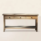 Wooden Console Table for Storage Display Home Decor