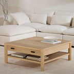 Square Coffee Table Modern Storage Accent Piece