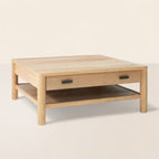 Square Coffee Table Modern Storage Accent Piece