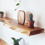 Natural Live Edge Floating Shelf Elegant Functional Wall Storage