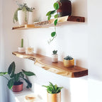 Natural Live Edge Floating Shelf Elegant Functional Wall Storage