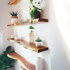 Natural Live Edge Floating Shelf Elegant Functional Wall Storage