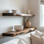 Organic Floating Shelf Stylish Wall Mounted Display