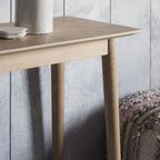 Scandinavian Console Table with tapered legs and slim design