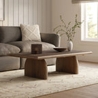 Sculptural Coffee Table with minimalist curved base