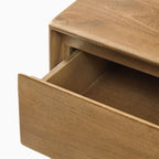 Sleek Urban Bedside Nightstand with spacious drawer and open shelf