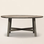 Timeless Round Coffee Table with Sturdy Cross Base for Modern Spaces