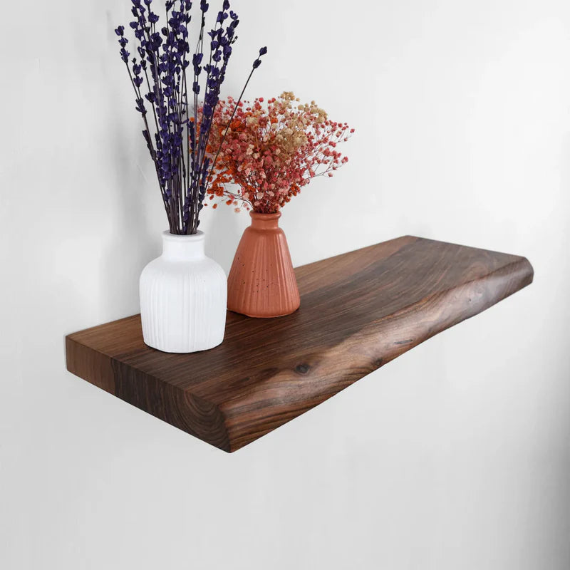 Wall Mounted Shelf Natural Edge Modern Decorative Storage