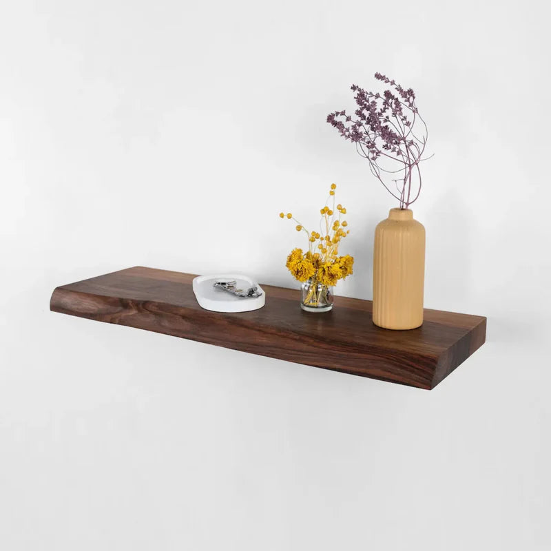 Wall Mounted Shelf Natural Edge Modern Decorative Storage
