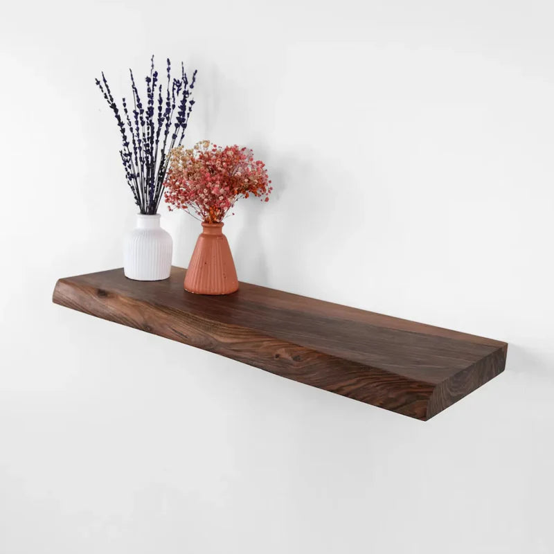 Wall Mounted Shelf Natural Edge Modern Decorative Storage