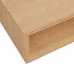 Wide Coffee Table with open storage shelf