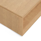 Wide Coffee Table with open storage shelf
