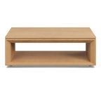 Wide Coffee Table with open storage shelf