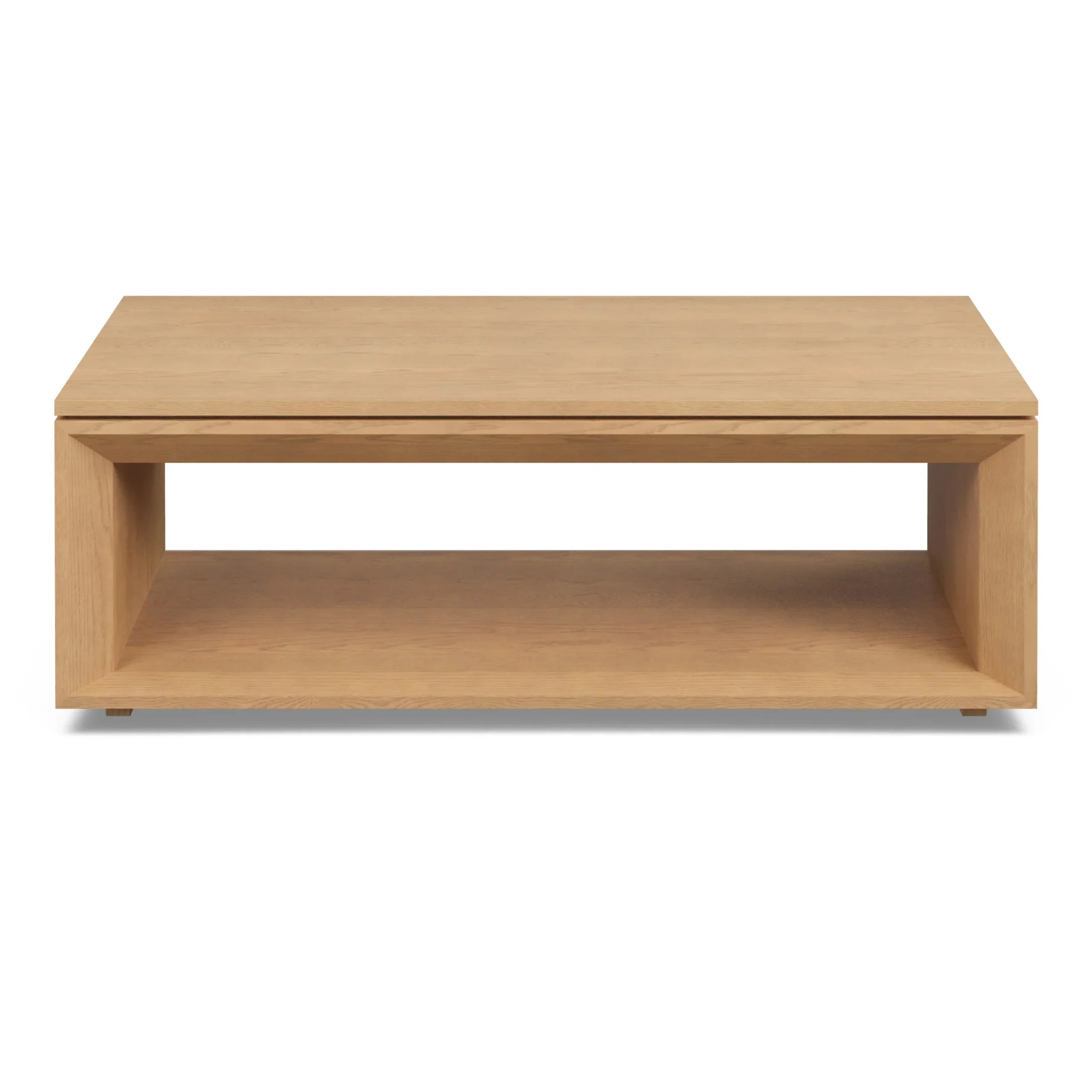 Wide Coffee Table with open storage shelf