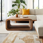 Zen Arc Coffee Table in modern minimalist living room interior