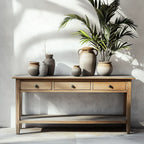 Wooden Console Table for Storage Display Home Decor